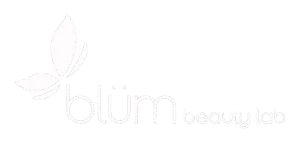 Logotipo de Blum Beauty Lab en color blanco